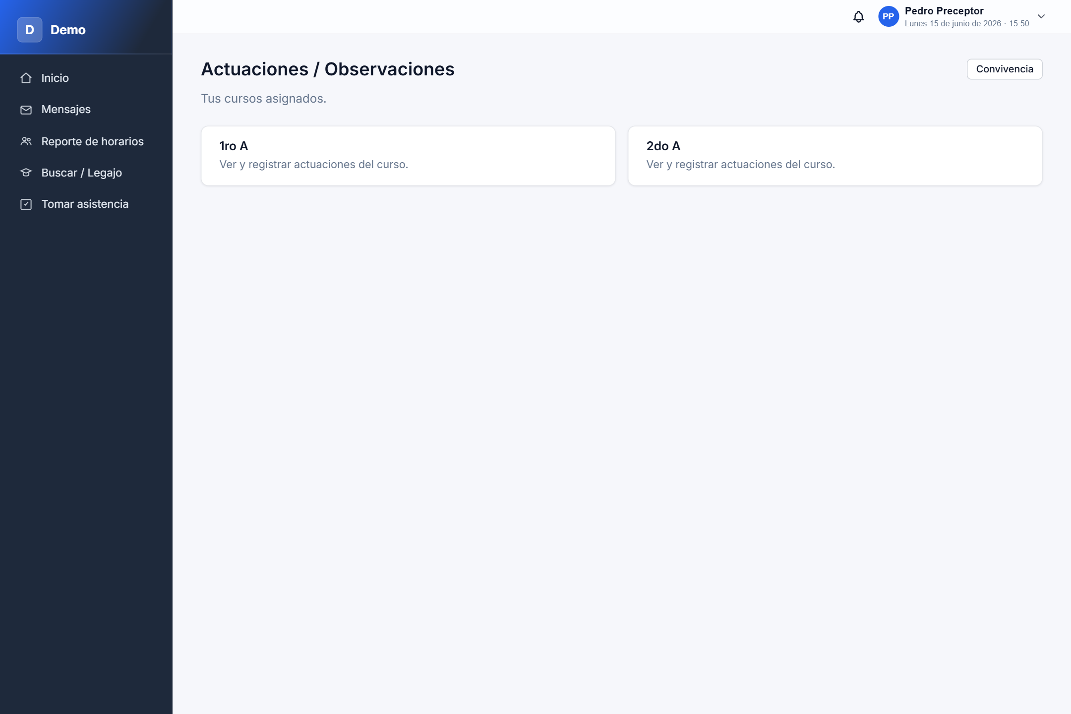 Convivencia: actuaciones