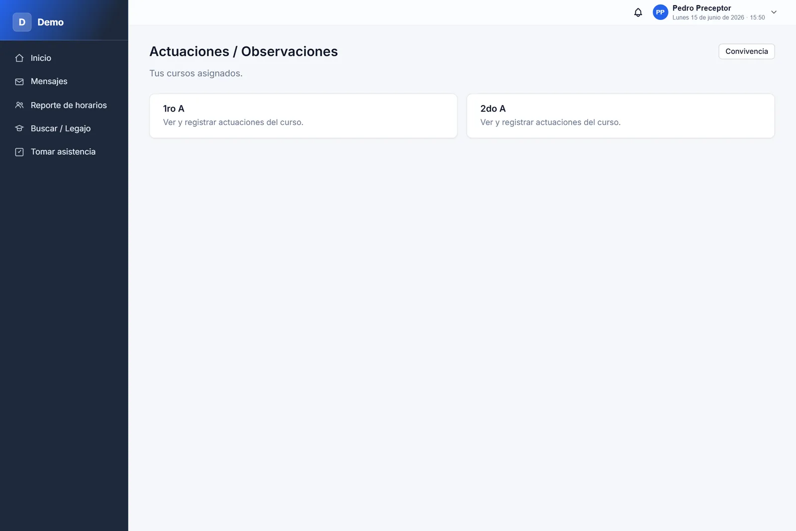 Convivencia: actuaciones
